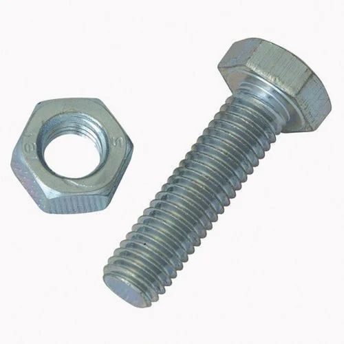 Ms Bolt With Nut - Aluminum Hex Socket Bolt, M6 Size, 30mm Thread Length, 24mm Diameter, Silver Color, Anodized Surface | Industrial Grade 8.8 10.9 12.9