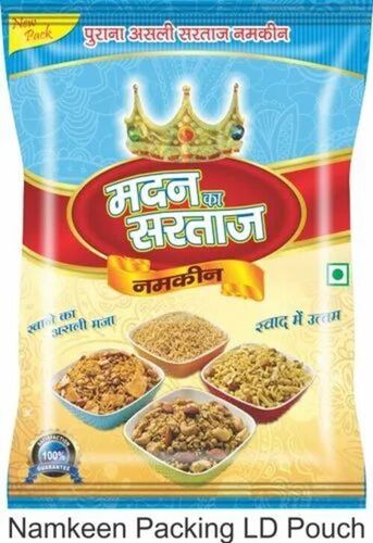 Namkeen Packaging Pouch - LD Plastic, 500gm to 5kg Capacity, Multi Color, Glossy Printed Surface, 50-100 GSM