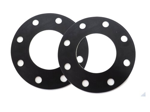 Nitrile Rubber Gaskets - Round Shape, 3 to 20mm Thickness, Black Color | Industrial Application, Metal Inner Ring, Plain Pattern