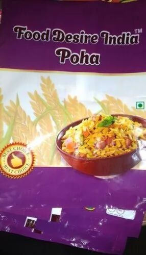 Poha Packaging Pouch - PP Material, 6x4 Inches Size, Multi Color | Standup Pouch with Printed Pattern, Heat Sealed, Glossy Finish