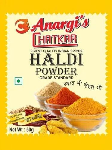 Turmeric Powder Packaging Pouch - Plastic Material, Multi Color , Printed Design for Versatile Usage and Secure Storage