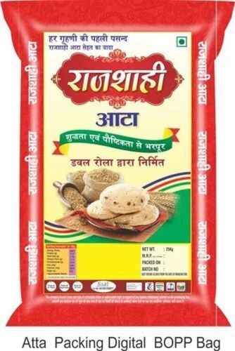Wheat Flour Packaging Bag - BOPP Material 25-50 Kg Capacity Multi Color 50-130 GSM Glossy Finish | Durable Print Design for Enhanced Visibility