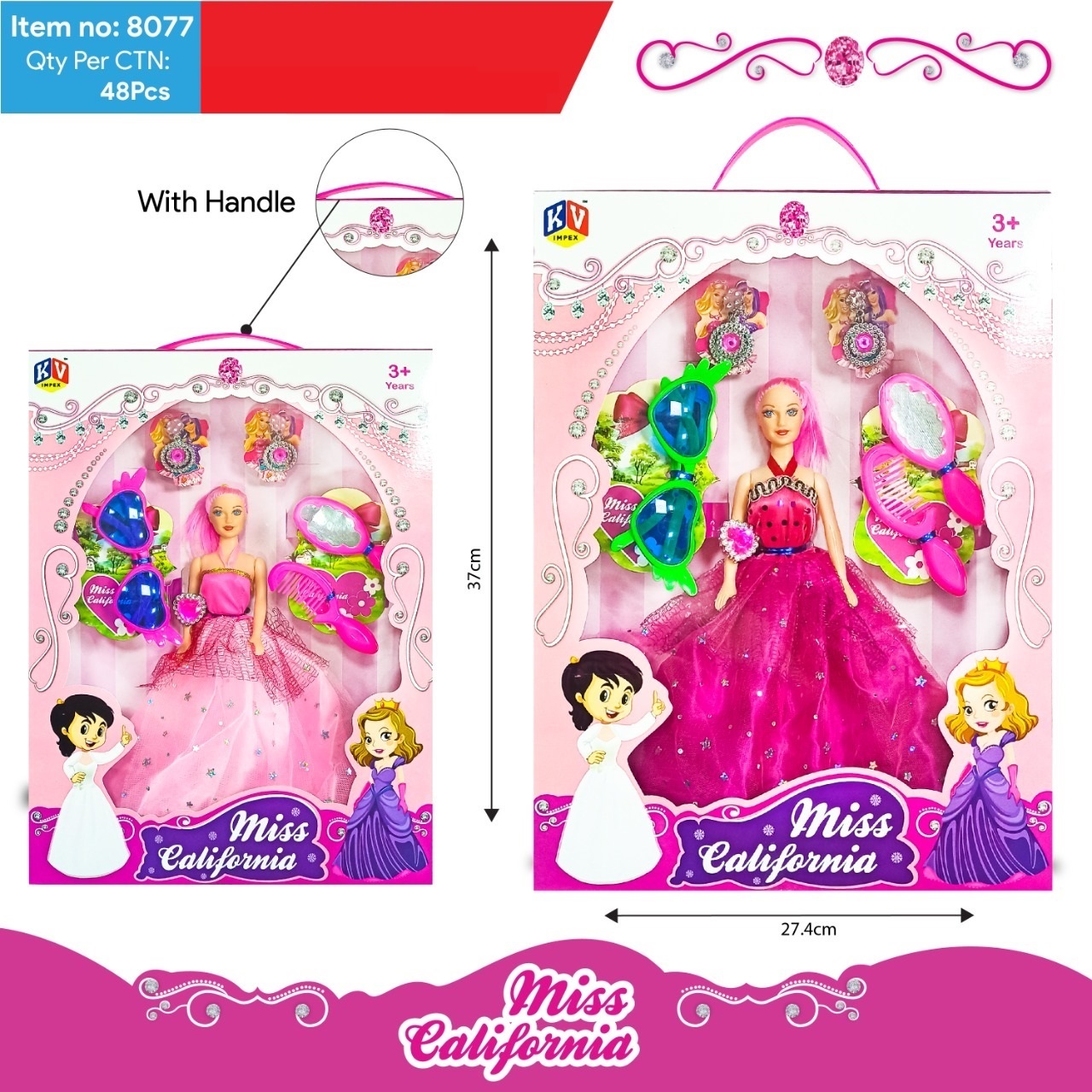 11 Inches Miss California Doll Play Set