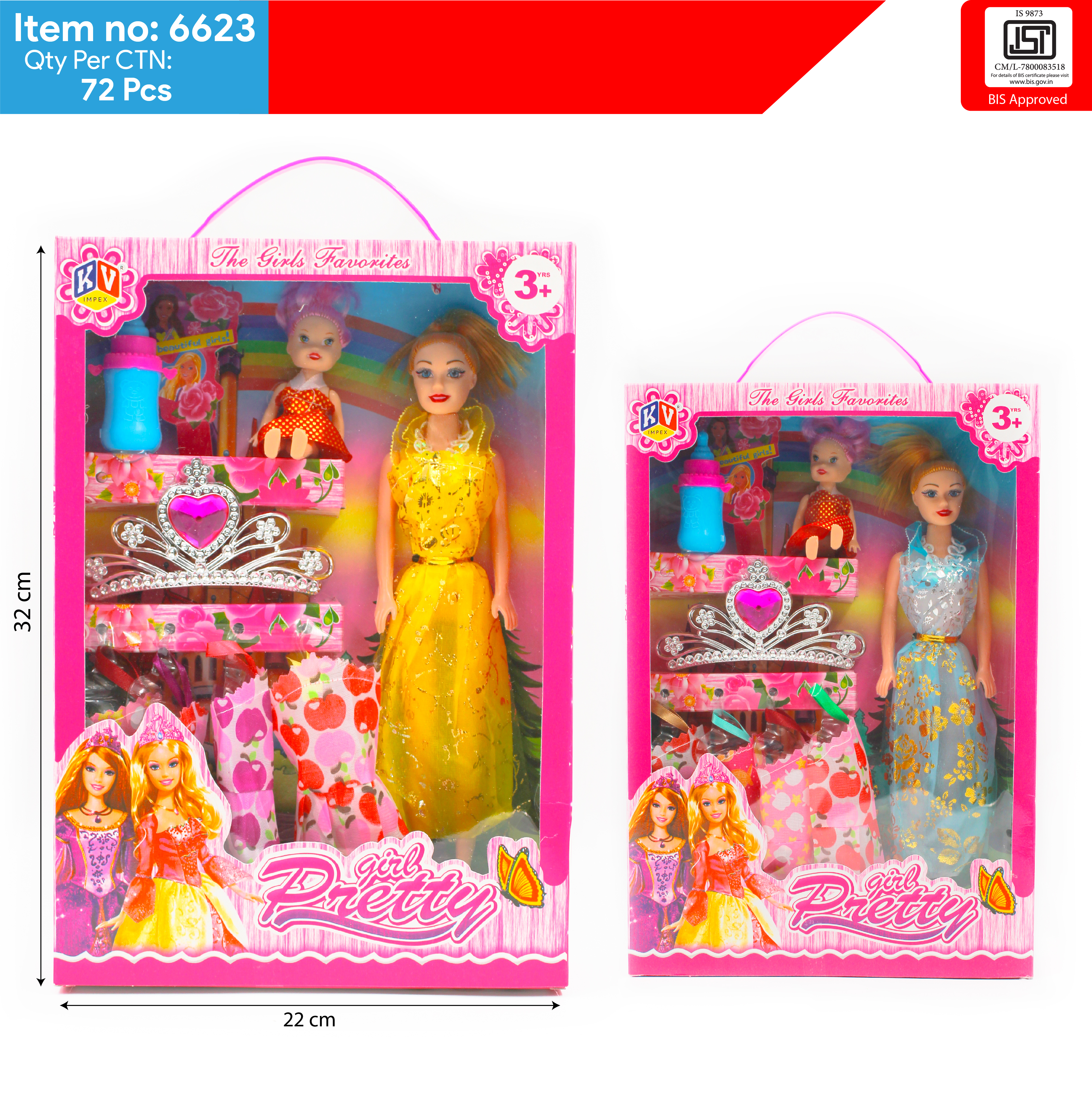 11 Inches Pretty Girl Doll Play Set