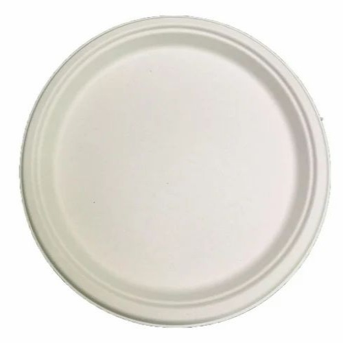 Disposable Plate - Round Shape, Standard Size, Plain White Color | Lightweight, Ideal for Event and Party Supply, Quality Tested