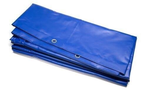 Plain PVC Tarpaulin - Non Woven Canvas Material, Customized Sizes, Rectangular Shape, Blue Color, Waterproof and Recyclable Features