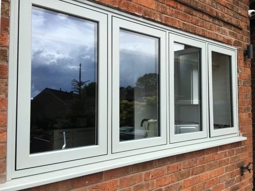 Upvc Glass Window - Standard Size, White Finish | Corrosion & Water Resistant, Easy to Install, Inward/Outward Opening