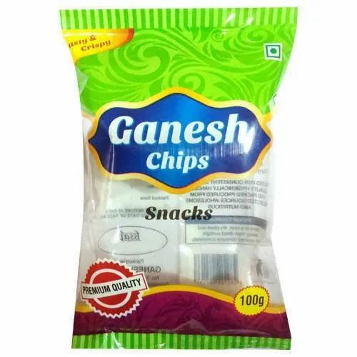 Chips Packaging Pouch - Plastic, 250 Gms Capacity, Multi Color Printed Design | Versatile Use for All Chip Varieties