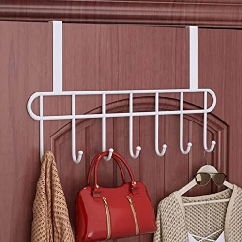 Door Hanger For Cloth - Aluminium Compact & Portable White | Rust-Resistant Finish Non-Slip Hooks Lightweight Structure Scratch-Proof Edges