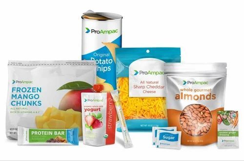 Food Packaging Pouches - Plastic Material, Printed Multi Color | Versatile Usage for Food Storage and Safe Packaging Solutions
