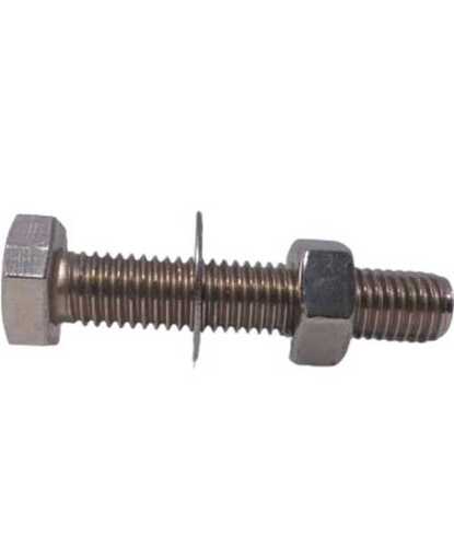 Ms Bolt Nut - Mild Steel, Customized Size, Grey | Hexagon Head Type, Durable, Polished & Powder Coated, Long Lasting