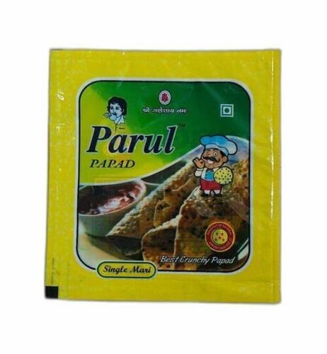 Papad Packaging Pouch - PET Multi Layer 8x12 Inch , Glossy Finish with Heat Sealed Closure