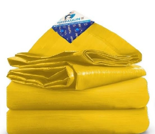 Polyester Tarpaulin - Customized Size, Yellow Color | Lightweight, Tear Resistant, Market Leading Quality