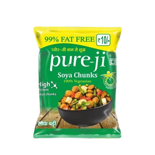 Soya Chunks Packaging Pouch - Multi Color Printed Plastic | Durable, Eco-Friendly Material