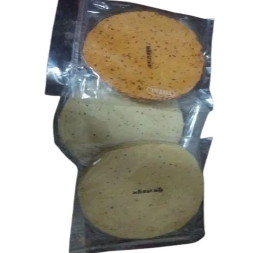 Tasty Chana Dal Papad - 7 Inch Round, Yellow, Solid Form | Salty Flavor, Delicious Taste, Ideal for Adults, Children, and Elderly