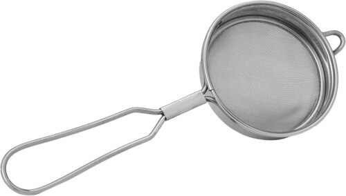 Tea Strainer - Durable Stainless Steel, Compact Size | Ergonomic Handle, Rust-Resistant, Lightweight, Heat Resistant, Easy to Clean, Efficient Filtration