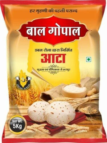 Wheat Flour Packaging Pouch - LDPE, 7x9 Inches, Multi Color | Stand Up Pouch with Glossy Finish, 10 Kg Capacity, Multiple Sizes Available