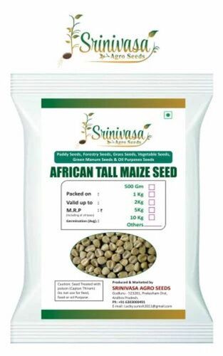 White Maize Seeds - Organic, Packet | Color: White, Purity: 100%, Shelf Life: 24 Months, Weight: 1 Kilogram