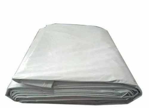 White Tarpaulin - Canvas Material, Customized Size, Plain White Color | Tear Resistant, Lightweight, Quality Tested, Timely Delivery