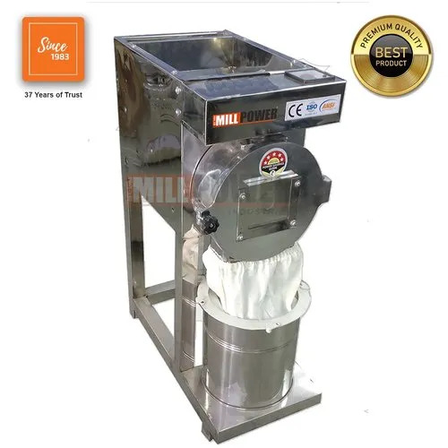 2 Hp Pulverizer Flour Mill 20 Kg/Hr - Color: Silver