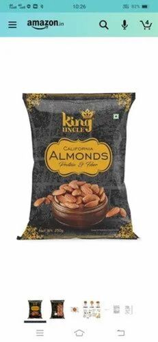 Almond Packaging Pouch - Plastic Material, Printed Design for Enhanced Aesthetic Appeal | Ideal for Secure Storage and Freshness Retention