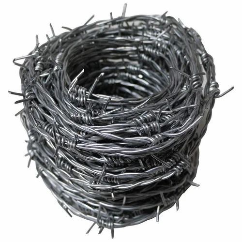 Gi Barbed Wire - GI Wire Type 12x12SWG, 12x14SWG, 14x14SWG | Silver Color, Suitable for Property and Boundary Fencing Applications