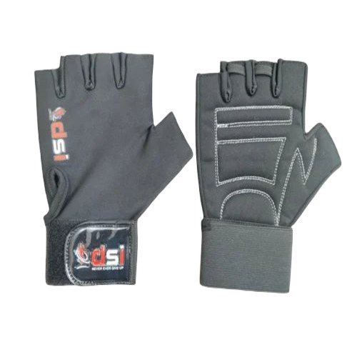 Grey Gym Gloves - Leather, Free Size, Grey | Half Finger, Machine Made, Breathable, Soft and Durable for Enhanced Grip and Comfort