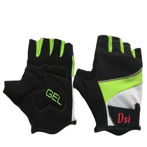 Gym Fitness Gloves - Leather, Free Size, Black | Half Finger Style, Breathable, Soft and Durable Design for Enhanced Comfort