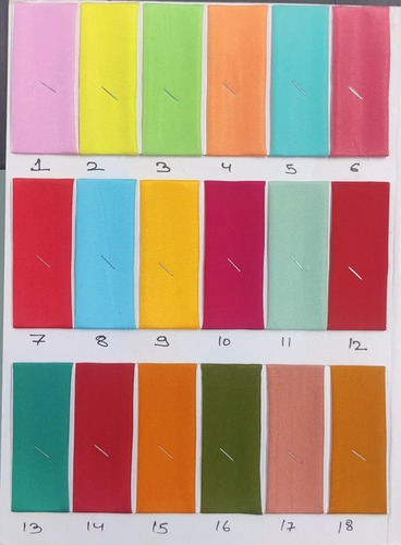 Multi-Color French Crepe Fabric - Washable, Shrink Resistant | Plain Style, Ideal for Textile Industry