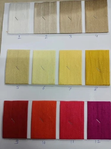 Plain Raw Silk Fabrics - 100% Silk, Shrink-Resistant & Washable | Various Colors, Plain Texture