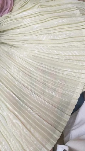 Pleated Georgette Fabric - Washable, Shrink Resistant | Various Colors, Plain Texture