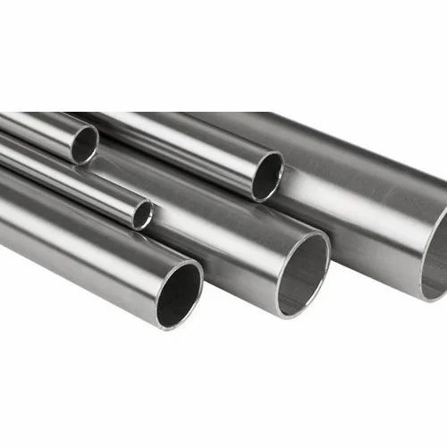 Stainless Steel Round Pipe - Durable Silver Welded Structure Pipe | Perfectly Finished, Mirror Polished, Includes Plastic Cap