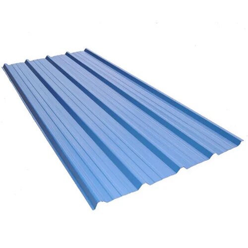 Steel Roofing Sheets - Steel, Customized Size, Blue Color, Fine Finished, Durable Coated Surface | Suitable for Industrial Applications