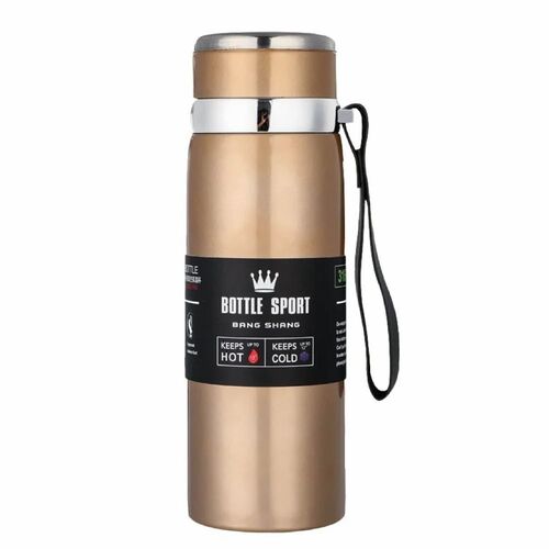 Thermo Flask - Stainless Steel, 1000 ml, Brown | Durable design with Double Layer Insulation, Suitable for Hot & Cold Beverages, Ergonomic Handles
