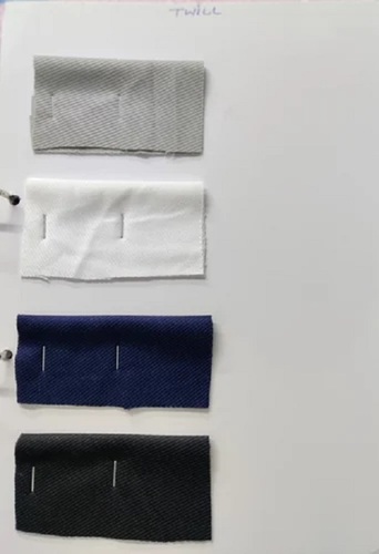 Twill Lycra Fabric - Washable Shrink Resistant Plain White | Ideal for Textile Industry Applications