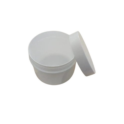 200 Gm Plastic Cream Jar - Rigid Plastic, Round Shape, White Color | Crack Proof, Leak Proof, Plain Pattern