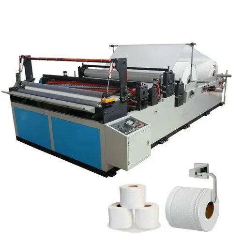 Automatic Toilet Paper Roll Making Machine - Color: Silver