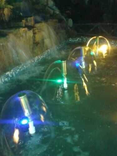 Bell Jet Fountain - High Jet Brass 9 Feet Water Height Blue | Elegant Visual Display LED Light Integration Energy Efficient Weatherproof Low Maintenance Indoor/Outdoor Use Customizable Jet Height Soothing Water Sound Splash-Free Operation