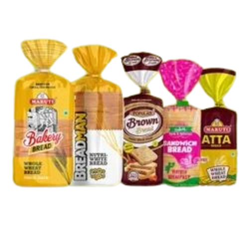 Bread Packaging Pouch - Plastic Material, Multi Color, Printed Design | Ideal for Storing and Preserving Fresh Bread Products