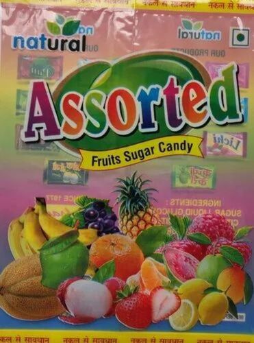 Candy Packaging Pouch - Plastic Material, Multi Color, Printed Design | Ideal for Candy Packaging Needs