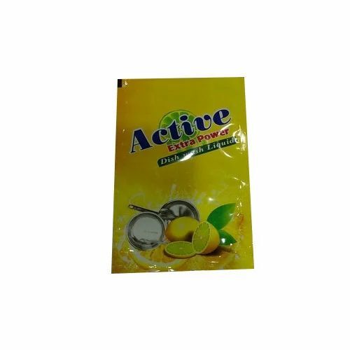 Dish Wash Liquid Packaging Pouch - Plastic Material , Printed Design for Effortless Dish Cleaning and Eco-Friendly Disposal