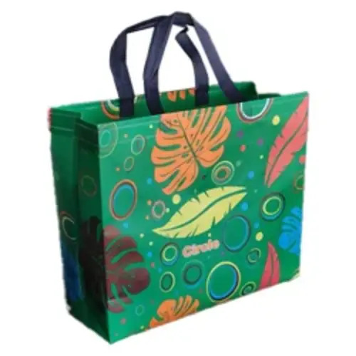 Non Woven Bags - Printed Design, Standard Size, Green Color | Easy to Carry, Delivered Within Committed Time Frame