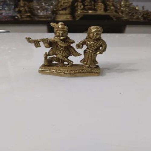 Small Radha Krishna Brass Statue