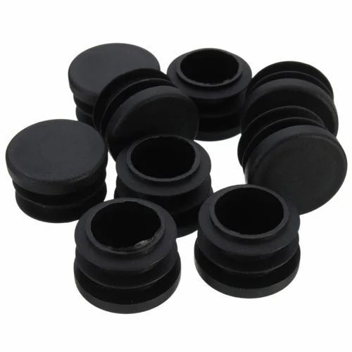 Tube End Caps - Plastic, Threaded, Rectangular, Size: All | Durable Black Eco-Friendly Tube End Caps for Versatile Usage