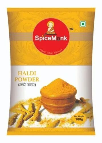 Turmeric Powder Packaging Pouch - Plastic Material, 100 gm Capacity, Multi Color Design | Waterproof for Secure Storage