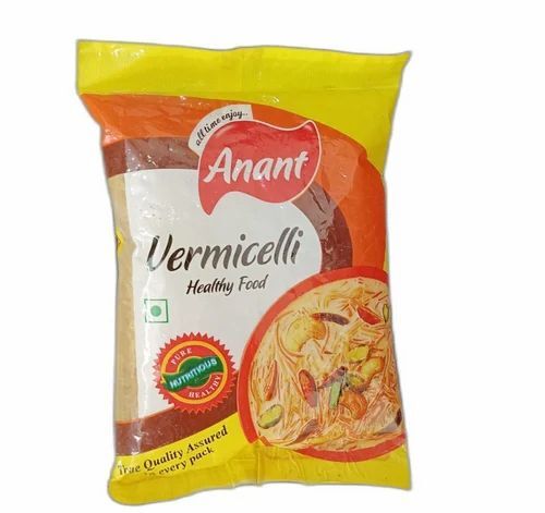Vermicelli Packaging Pouch - BOPP Material, 6x8 Inches Size, Multi Color | Glossy Finish, Printed Pattern, Pillow Pouch with Heat Sealed Closure