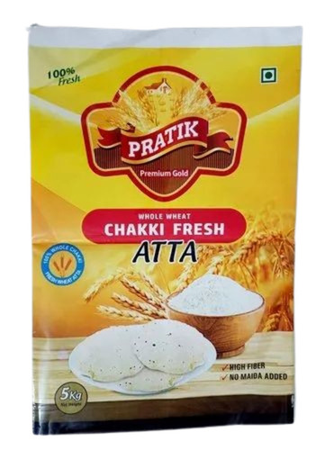 Wheat Flour Packaging Pouch - Plastic, Multi Color Design | Printed Pattern for Enhanced Visibility