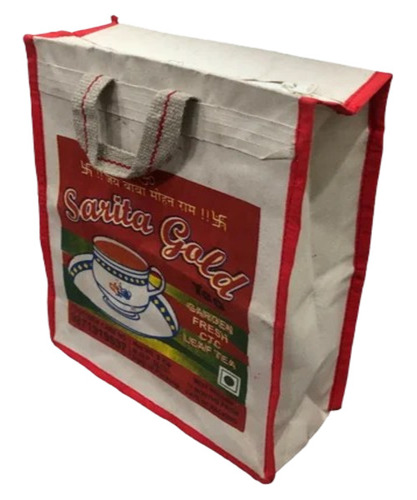 Canvas Zipper Bag - Multicolor Printed Loop Handle, 5 Capacity | Durable Canvas Material, Stylish Design, Functional Zipper Closure