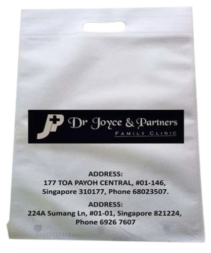 D Cut Non Woven Bag - Non Woven Fabric, Printed Design | Easy Folding, Easy To Carry, Shopping Use with Handle