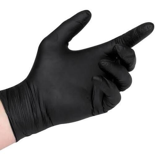 Nitrile Powder Free Gloves - Color: Black